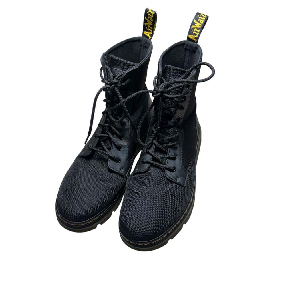 Dr. Martens Combs Boots Size 13 US M Black Canvas Combat